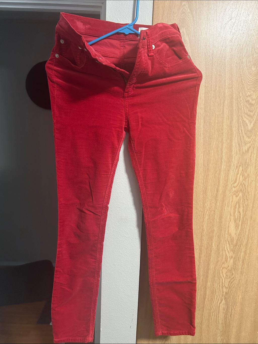Rag & Bone Red Skinny Corduroy Pants